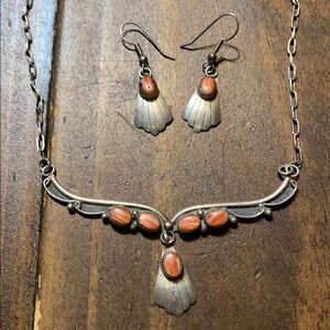 Necklace and earrings